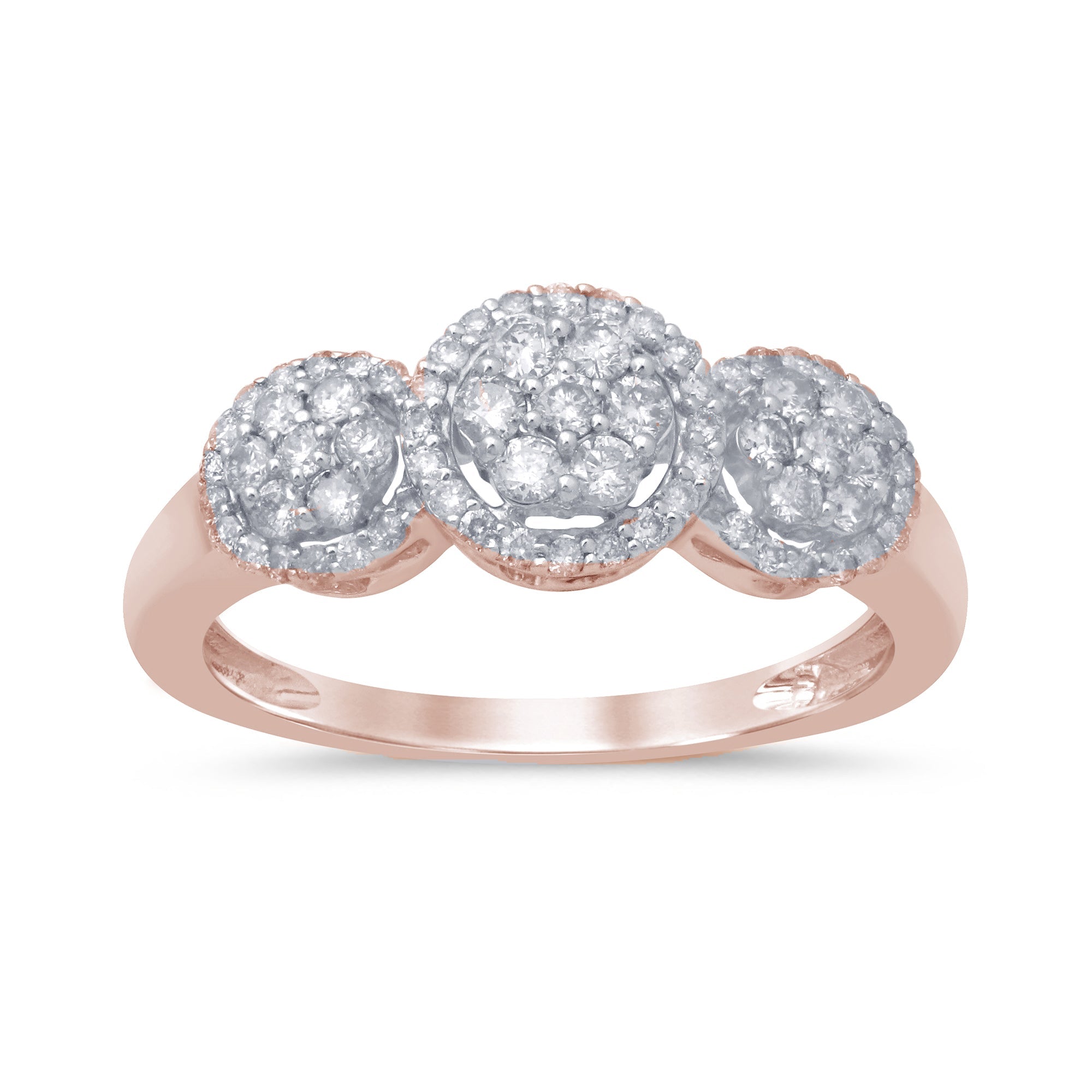 Anillo De Diamante En Oro Rosa De 14K .50Ct
