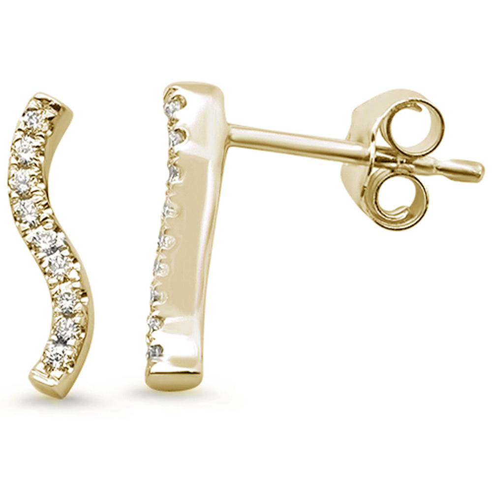 Aretes De Diamante En Oro Amarillo De 14K .10Ct