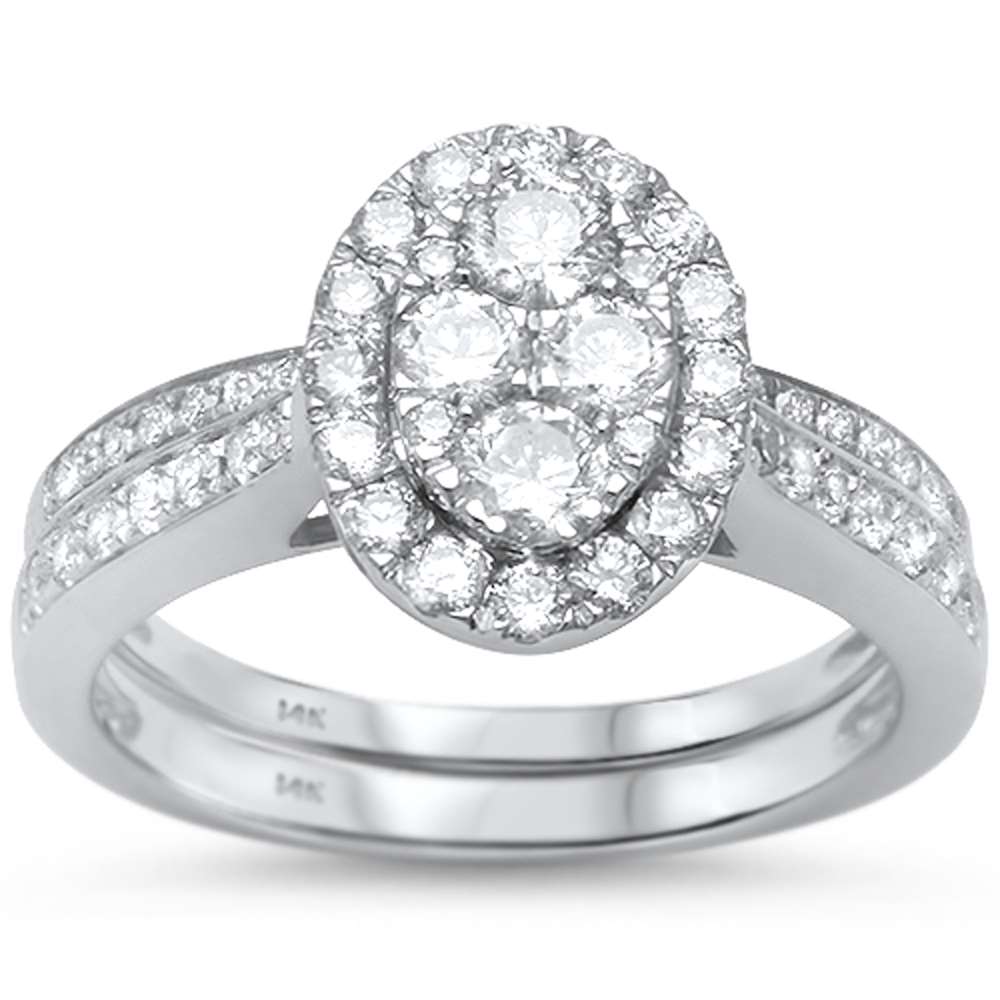 Anillo De Diamante En Oro Blanco De 14K 1.00Ct