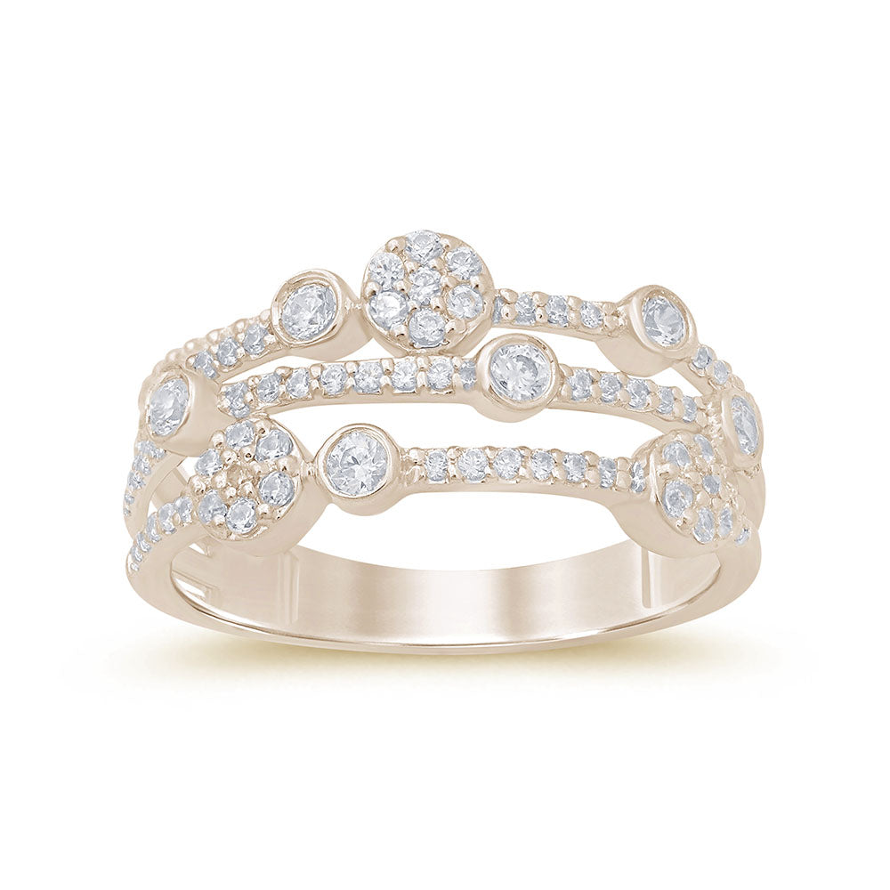 Anillo De Diamante En Oro Amarillo De 14K .48Ct