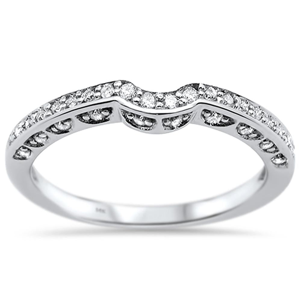 Anillo De Diamante En Oro Blanco De 14K .18Ct
