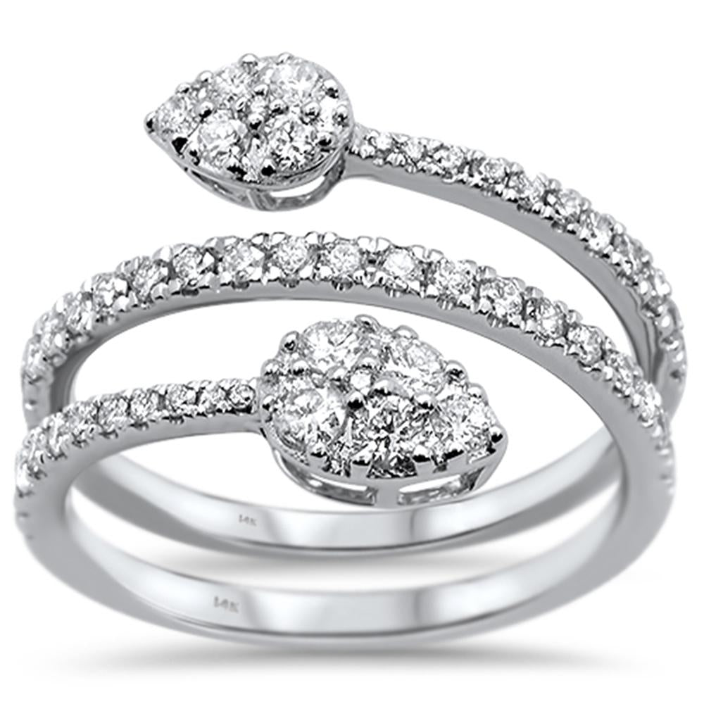 Anillo De Diamante En Oro Blanco De 14K .70Ct