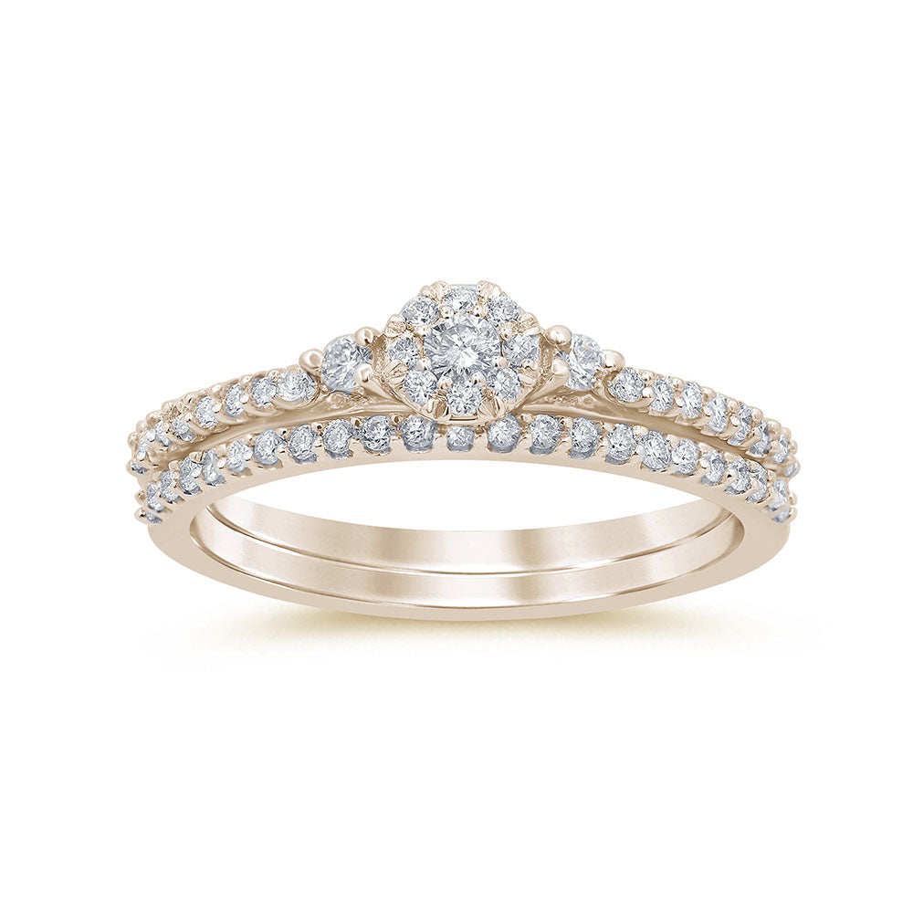 De Diamante En Oro Amarillo De 14K .42Ct