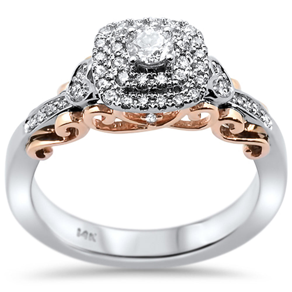 Anillo De Diamante En Oro De 14K .38Ct