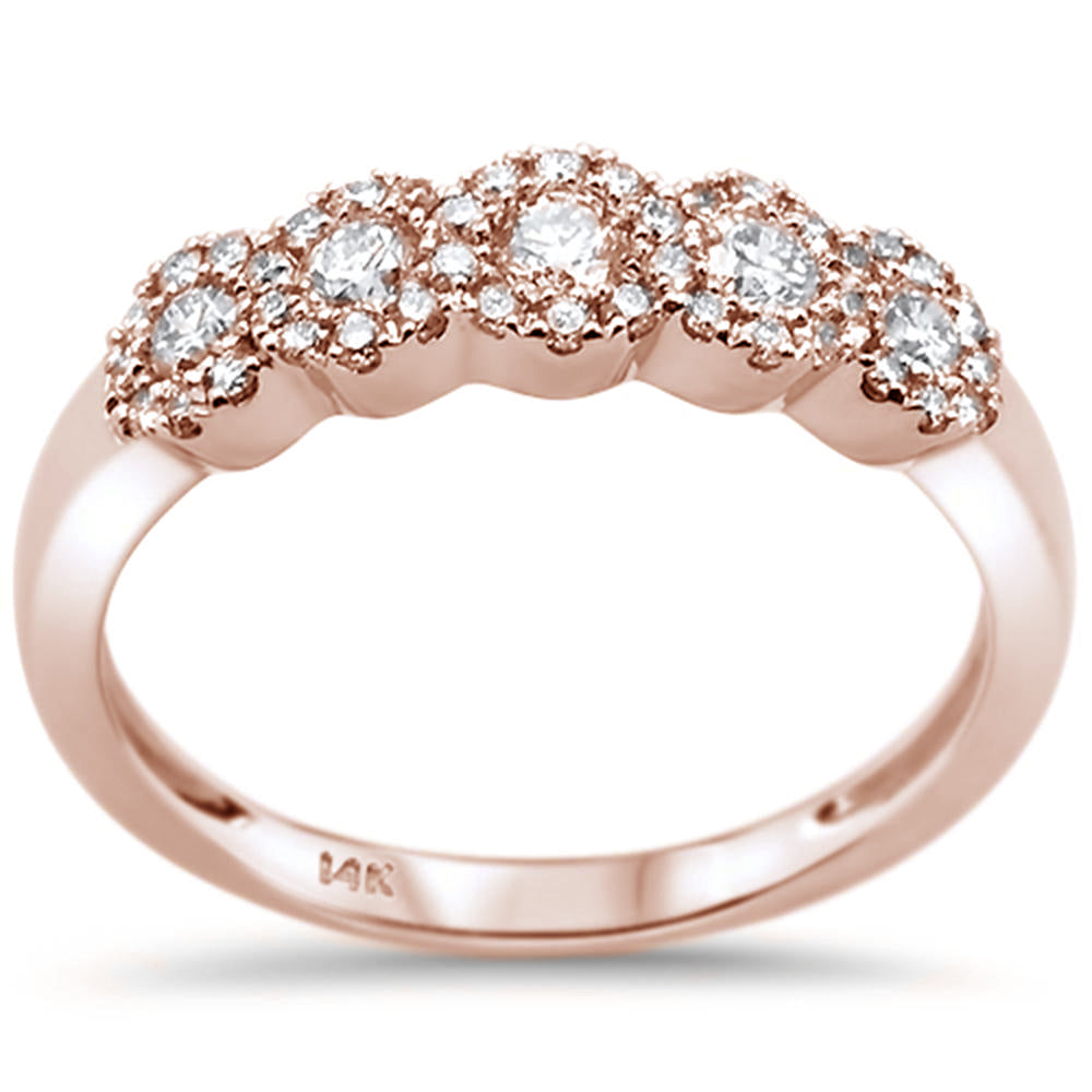Anillo De Diamante En Oro Rosa De 14K .47Ct