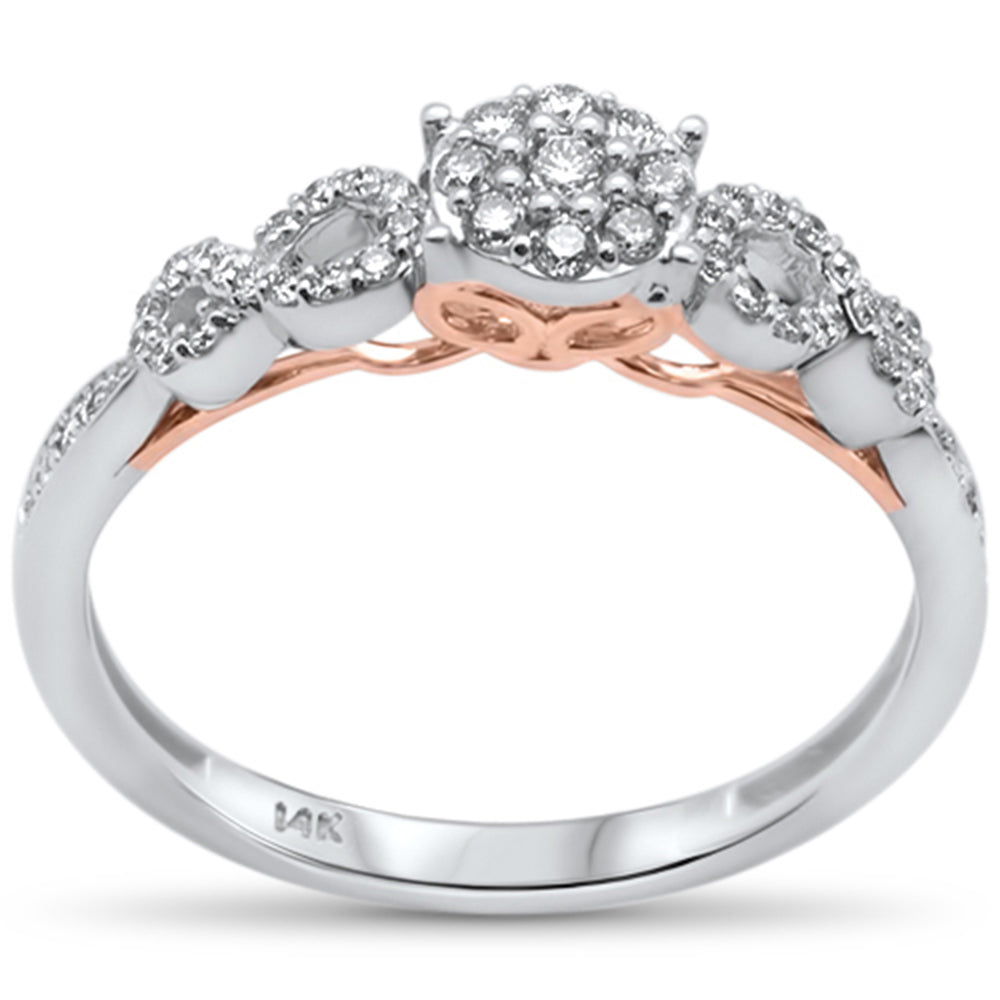 Anillo De Diamante En Oro De 14K .24Ct