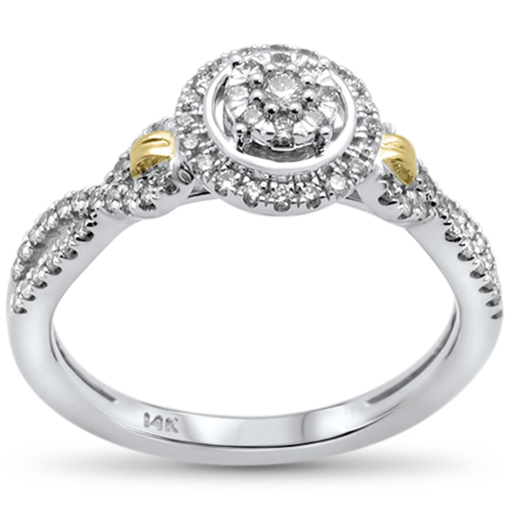 Anillo De Diamante En Oro De 14K .32Ct