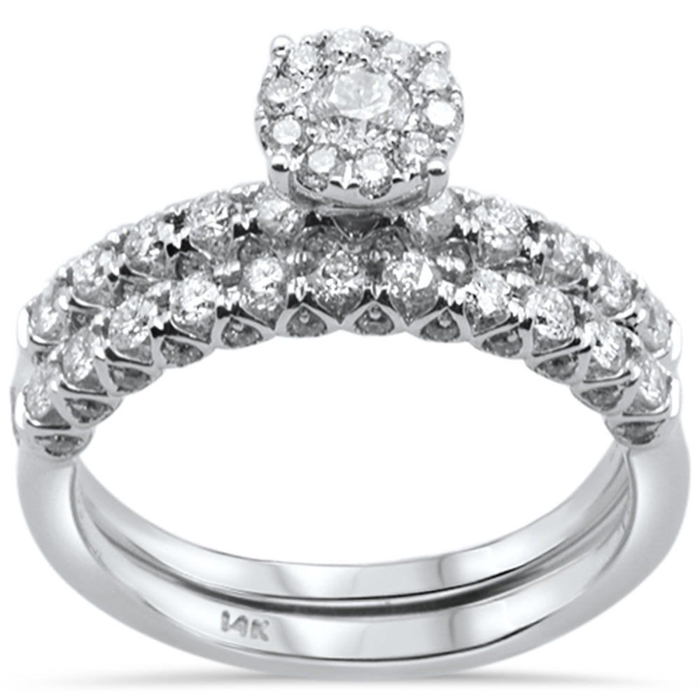 Anillo De Diamante En Oro Blanco De 14K .99Ct