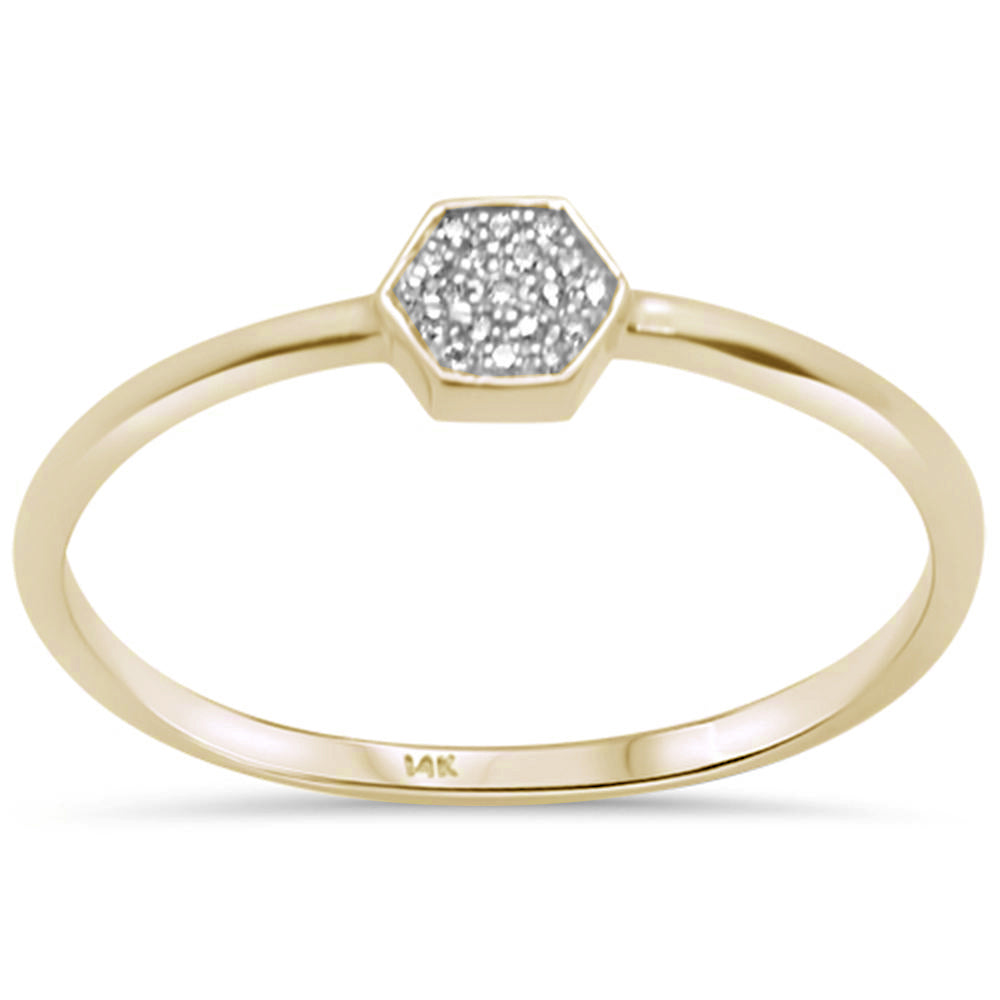Anillo De Diamante En Oro Amarillo De 14K Ct