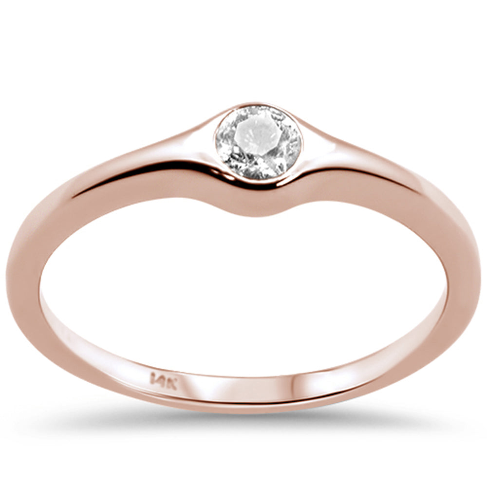 Anillo Solitaire De 14K .13Ct