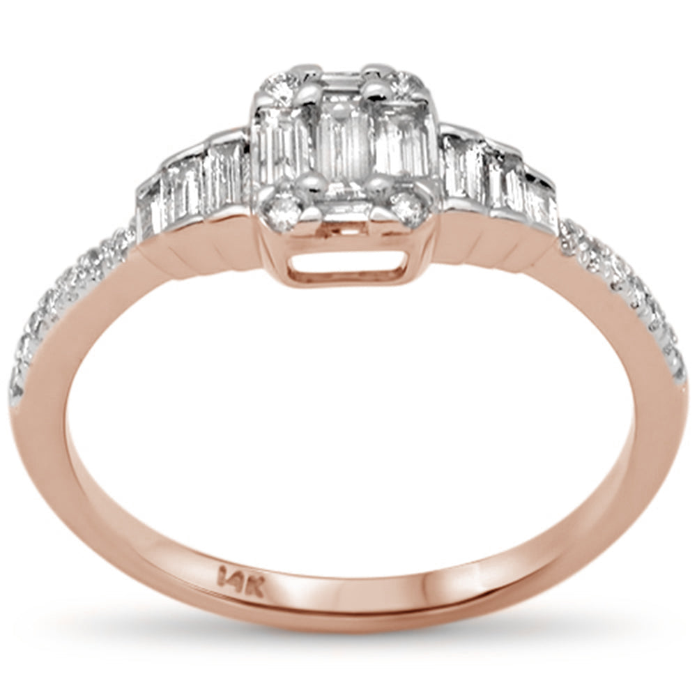 Anillo De Diamante En Oro Rosa De 14K .46Ct