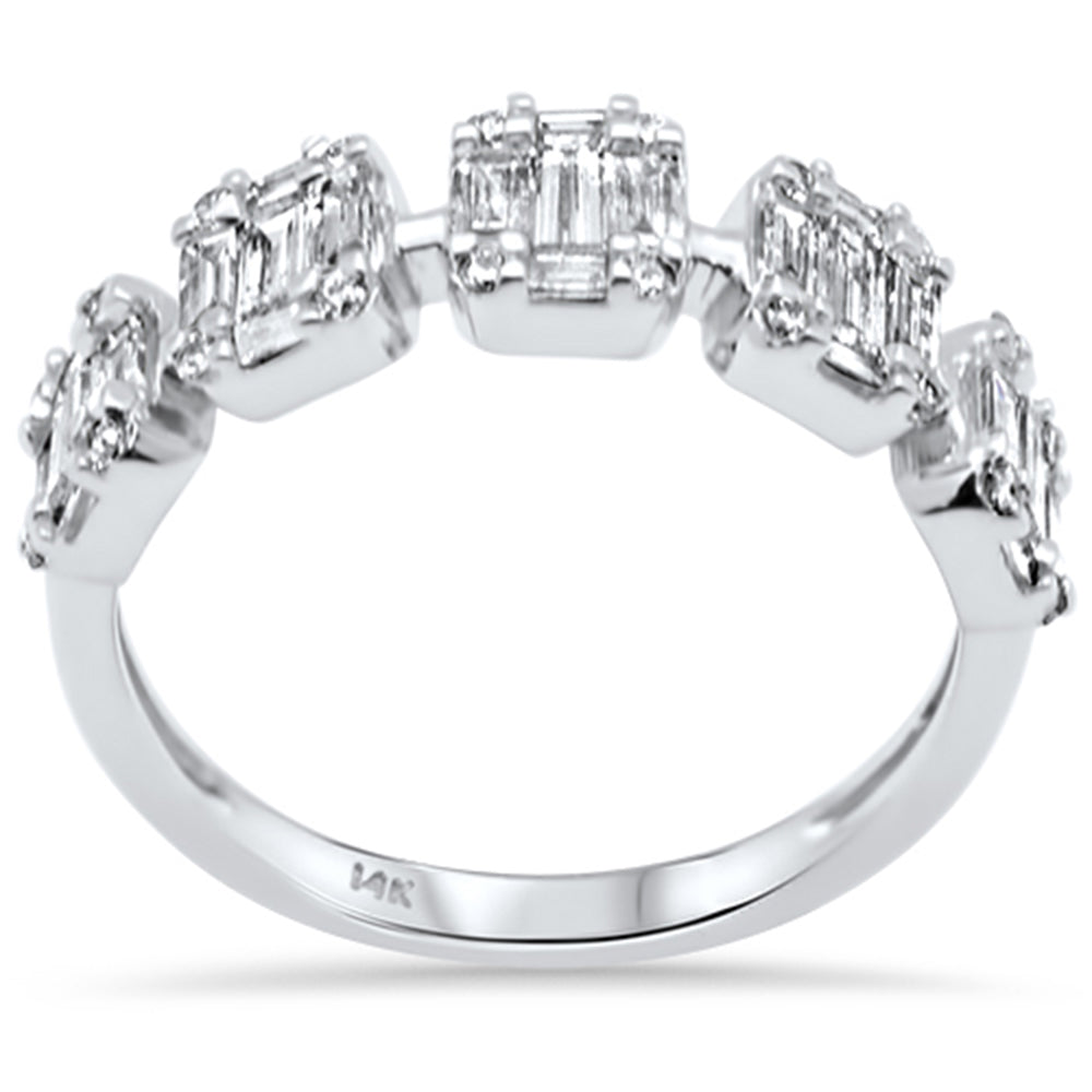 Anillo De Diamante En Oro Blanco De 14K .83Ct