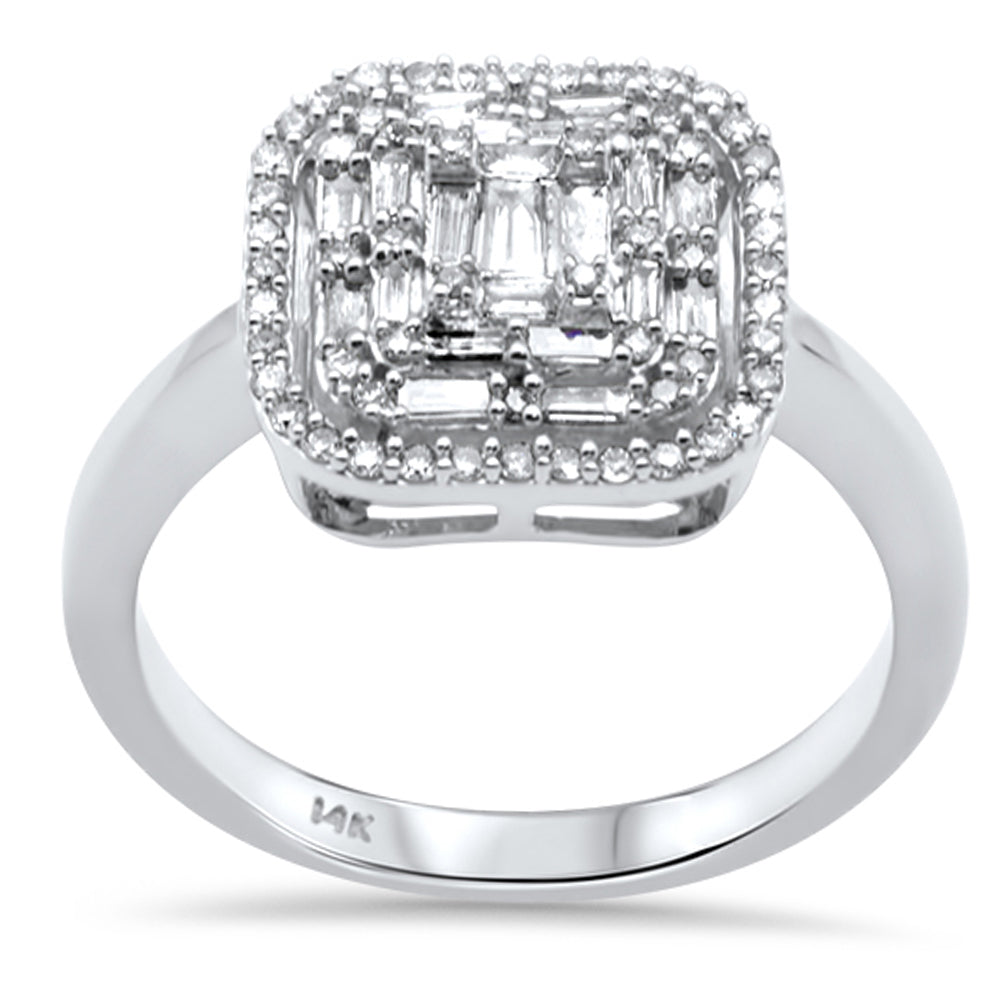 Anillo De Diamante En Oro Blanco De 14K .46Ct