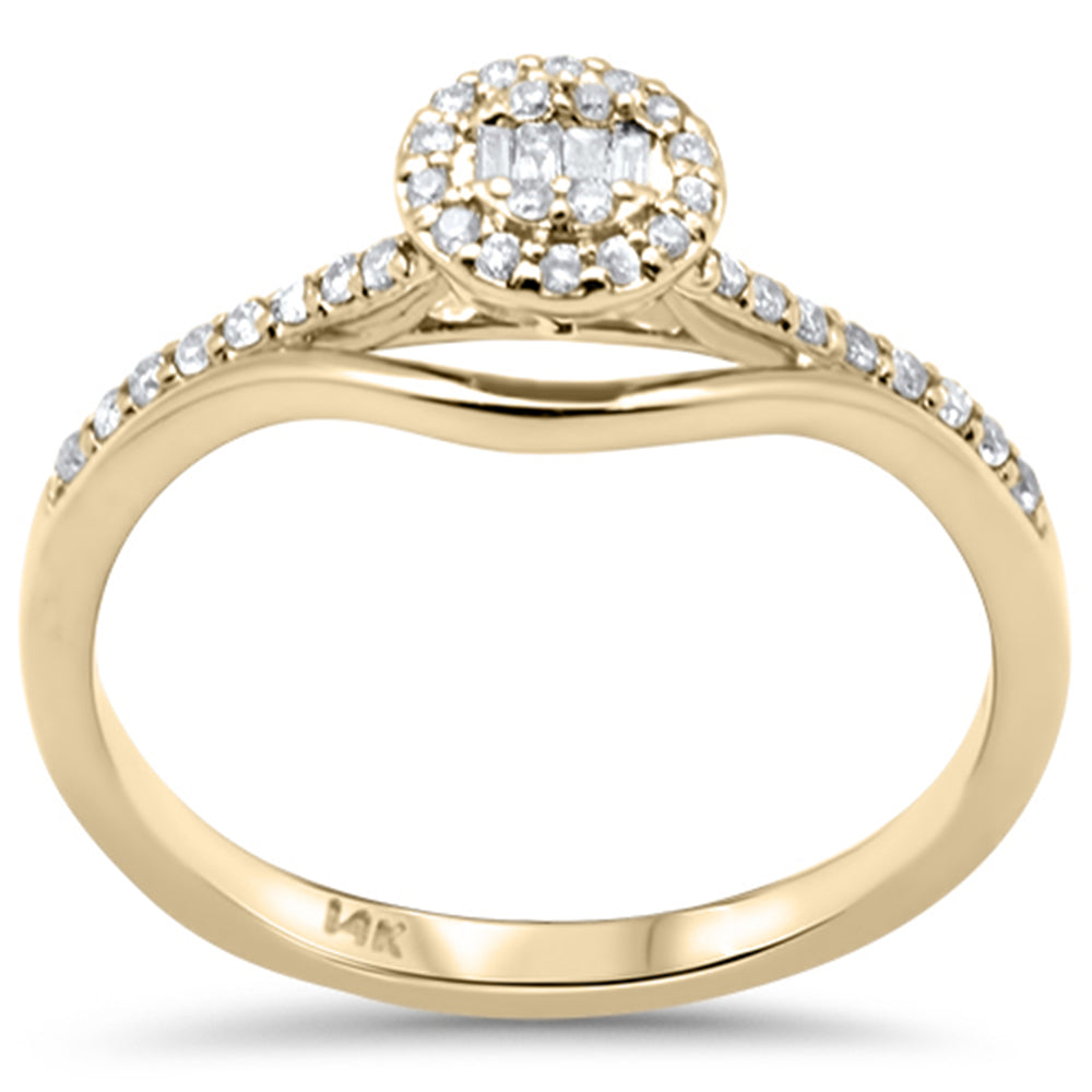Anillo De Diamante En Oro Amarillo De 14K .18Ct