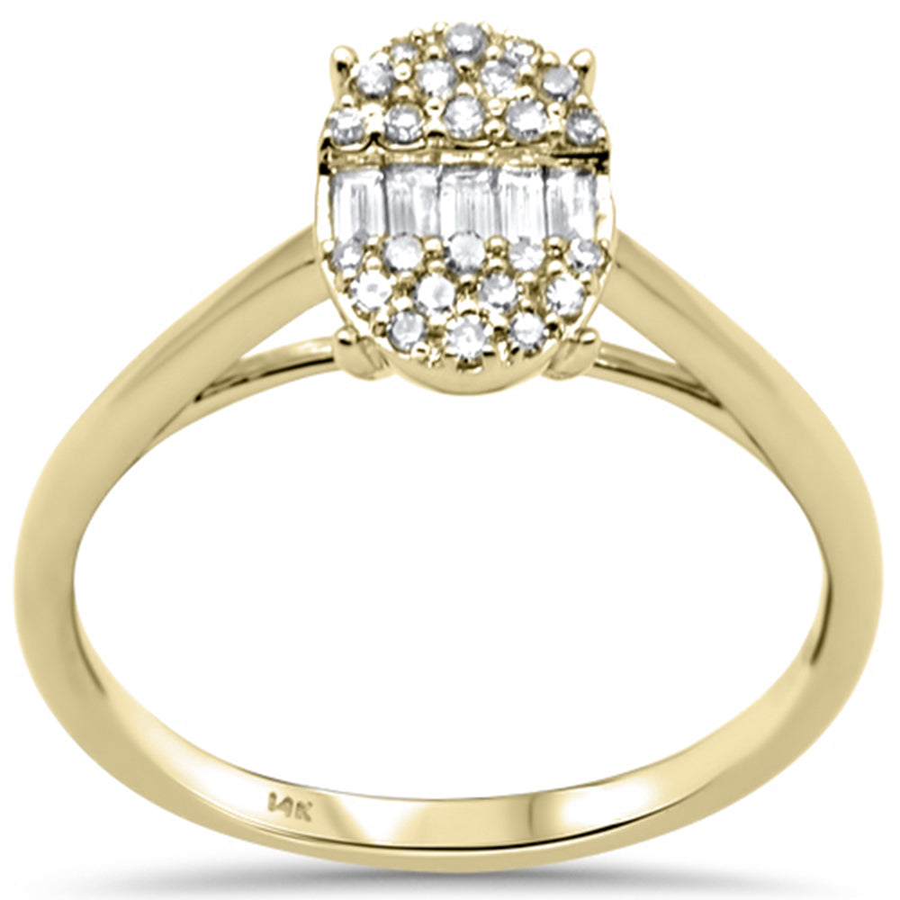 Anillo De Diamante En Oro Amarillo De 14K .25Ct