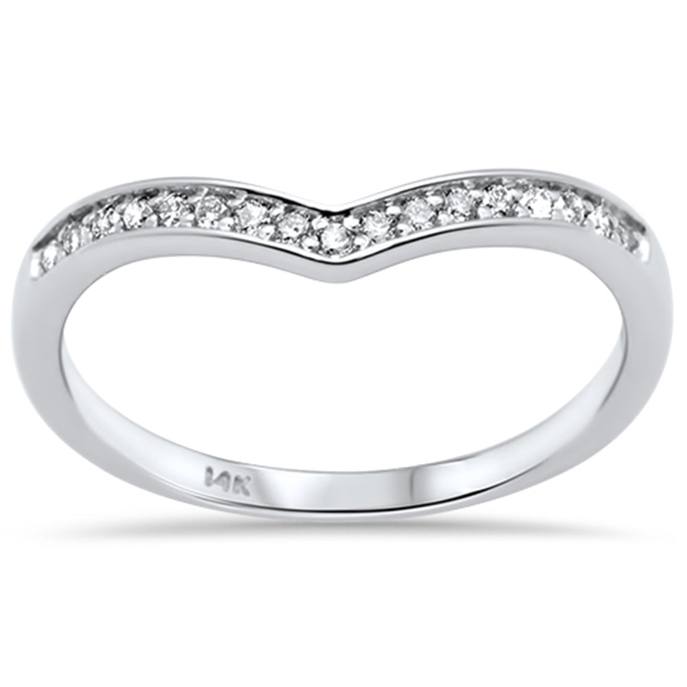 Anillo De Diamante En Oro Blanco De 14K .15Ct