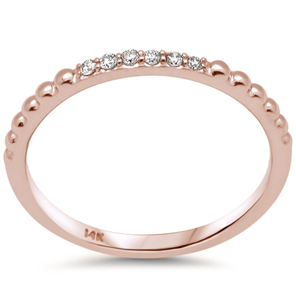 Anillo De Diamante En Oro Rosa De 14K .05Ct