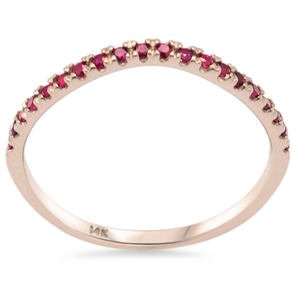 Anillo Diamante & Rubí en Oro Rosado en 14K CT
