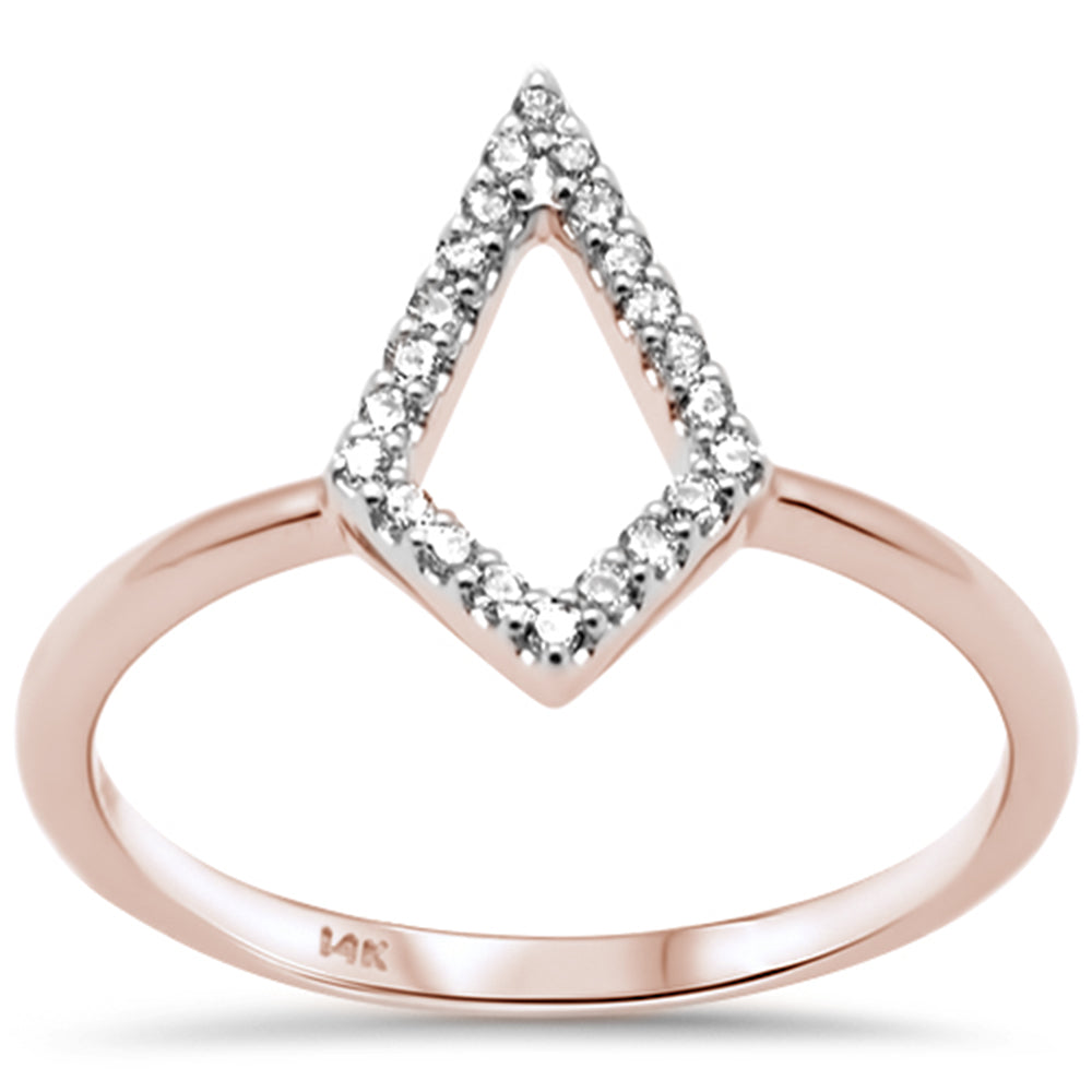 Anillo De Diamante En Oro Rosa De 14K .11Ct