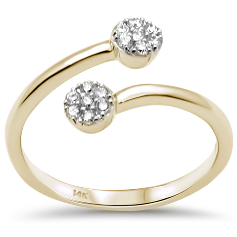 Anillo De Diamante En Oro Amarillo De 14K 0.16 Ct