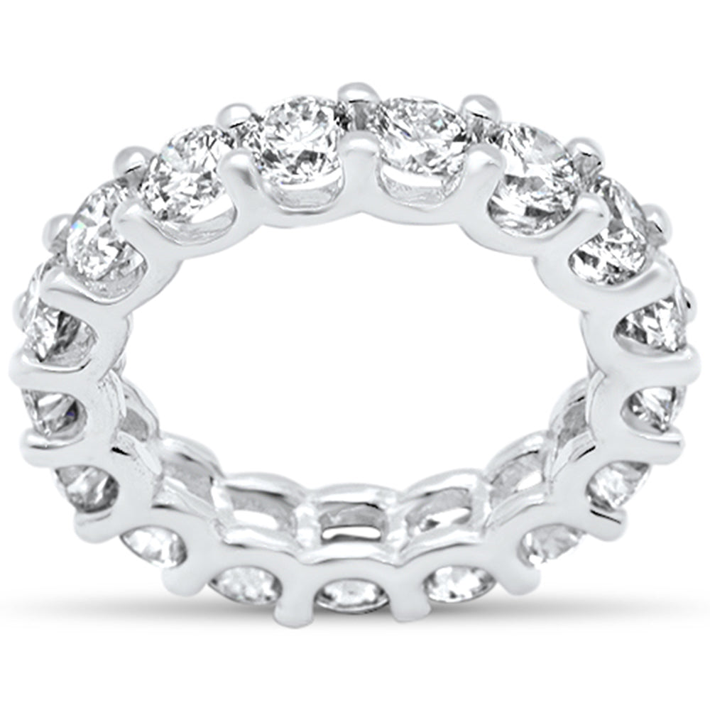 Anillo Eternity De Diamante En Oro Blanco De 14K 4.35Ct