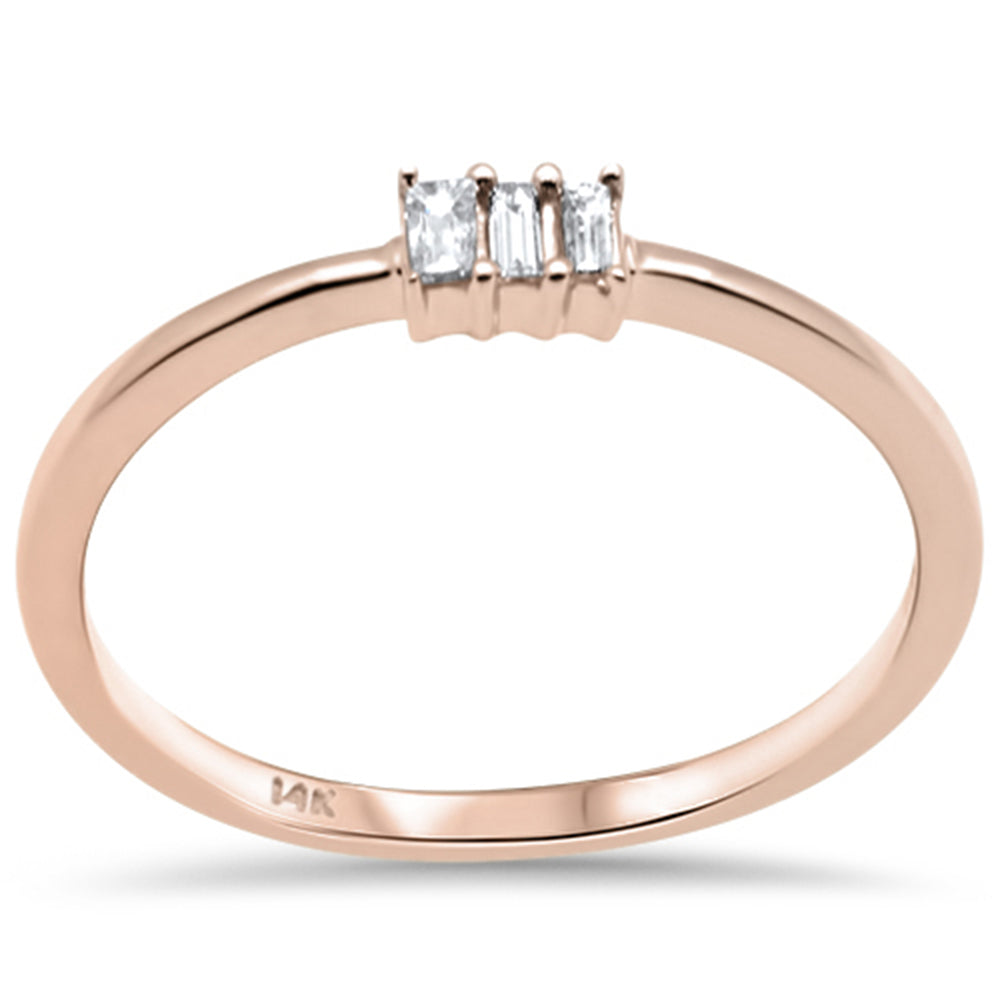 Anillo De Diamante En Oro Rosa De 14K .06Ct