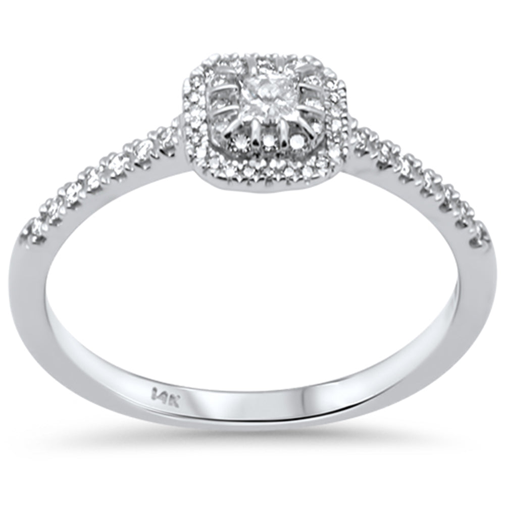 Anillo De Diamante En Oro Blanco De 14K .25Ct