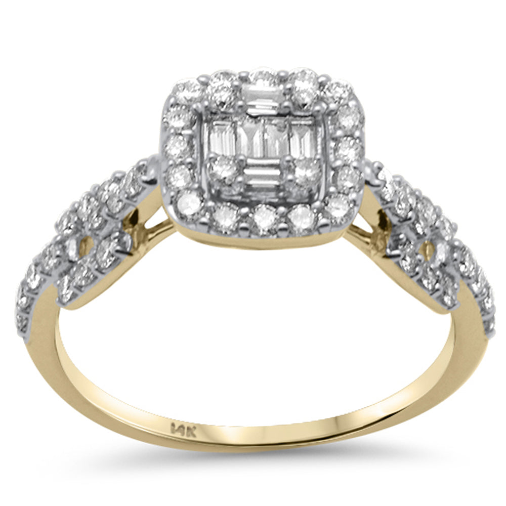 Anillo De Diamante En Oro Amarillo De 14K .56Ct