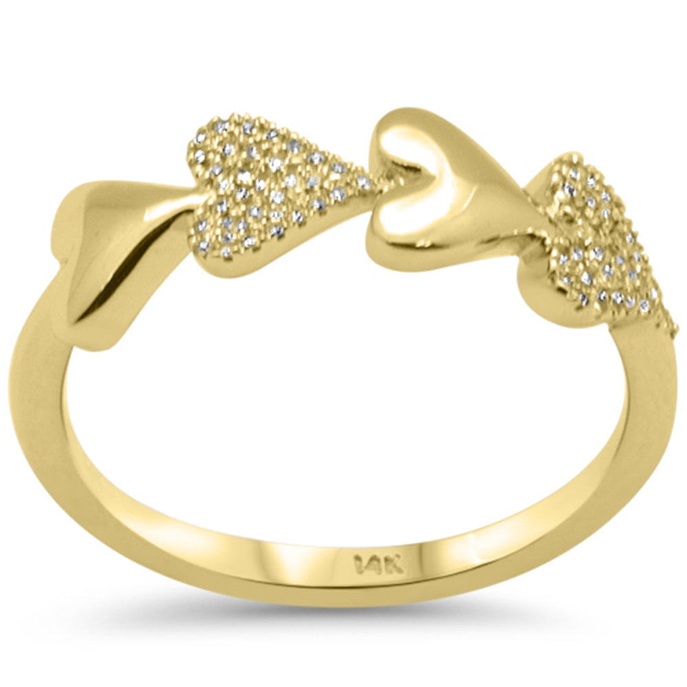 Anillo Corazón De Diamante En Oro Amarillo De 14K .10Ct