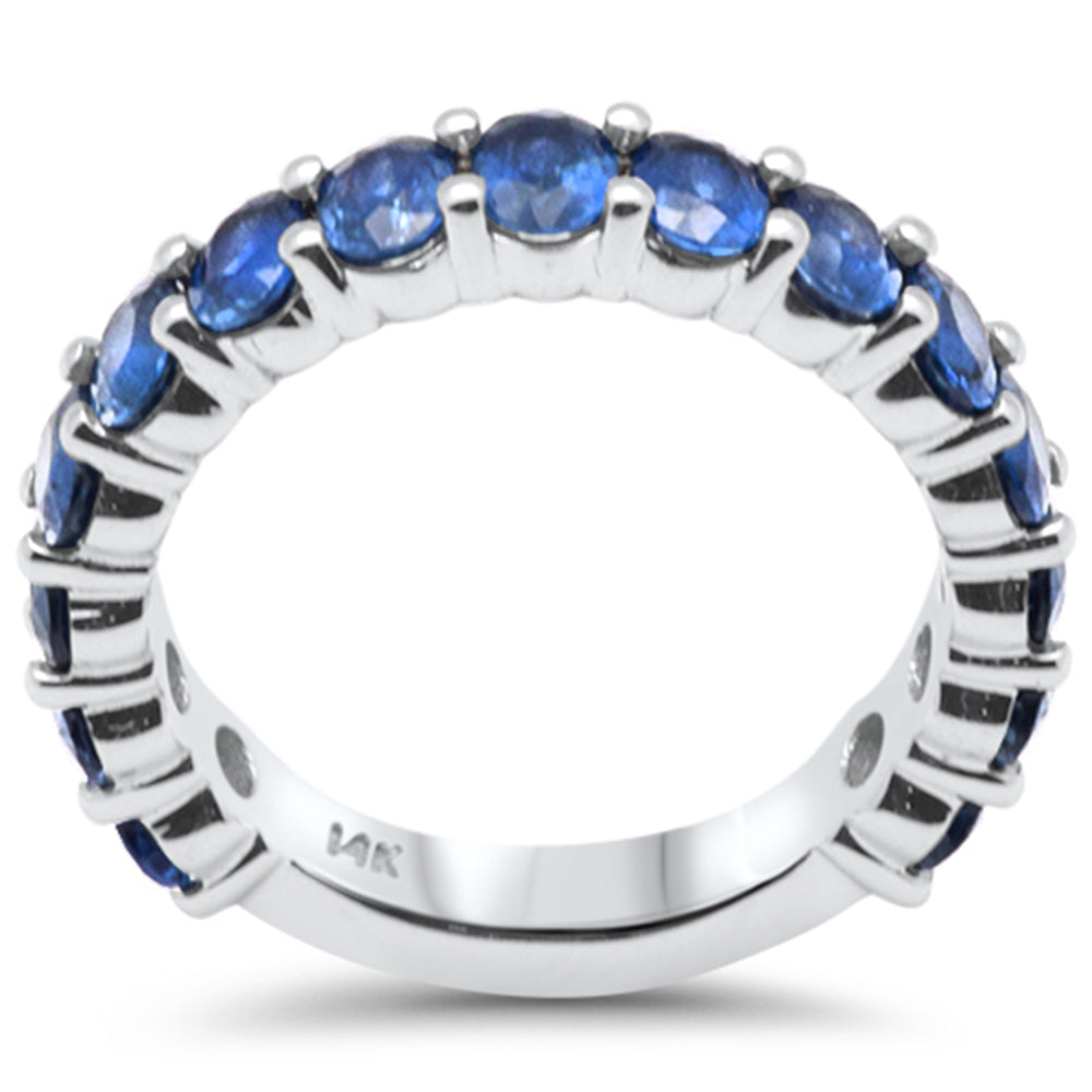 14K white gold ring with blue sapphire, 3.1CT.