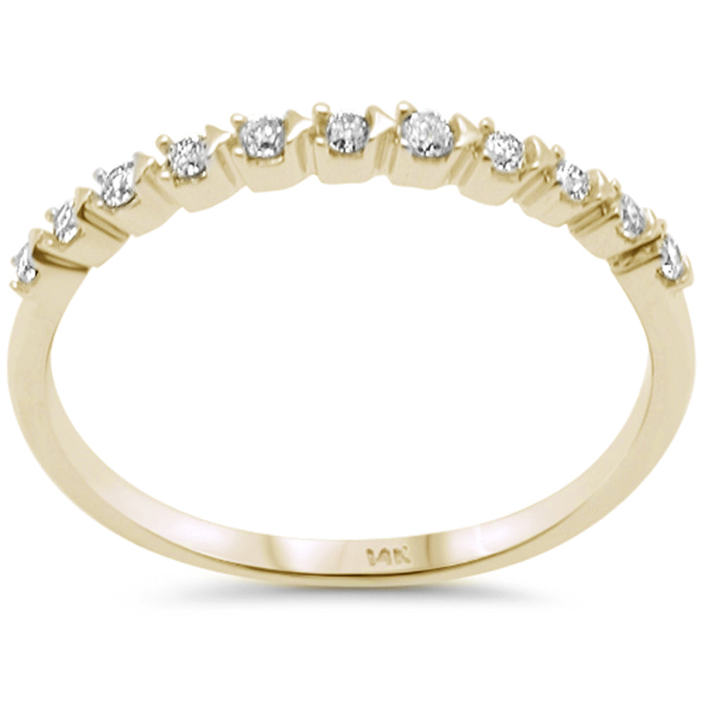 Anillo De Diamante En Oro Amarillo De 14K .17Ct