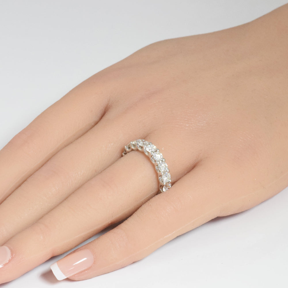 Anillo Eternity De Diamante En Oro Blanco De 14K 3.12Ct
