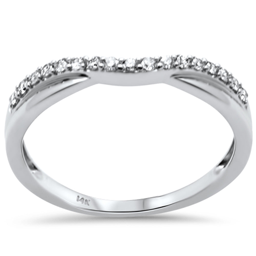 Anillo De Diamante En Oro Blanco De 14K 0.16 Ct