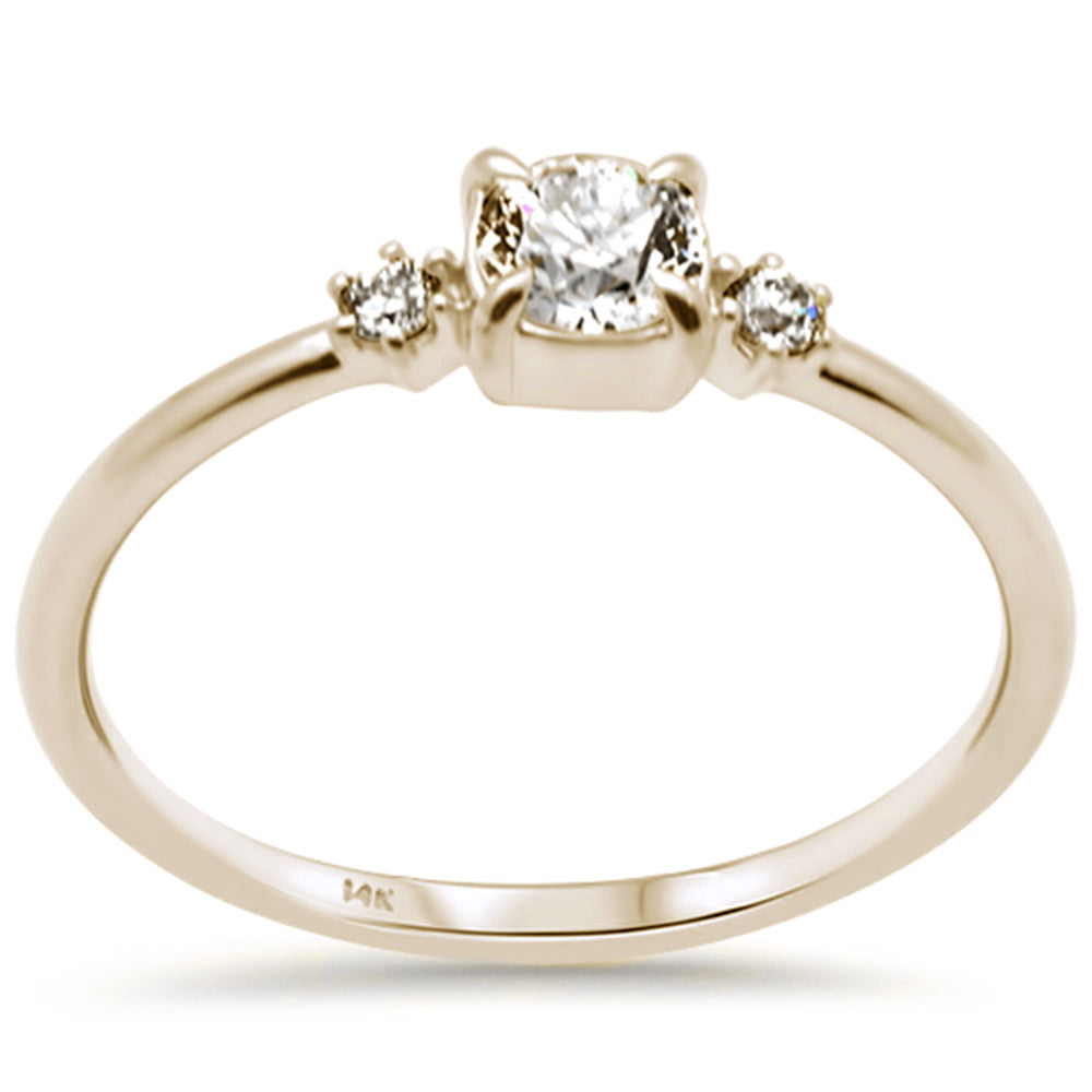 Anillo De Diamante En Oro Amarillo De 14K .33Ct