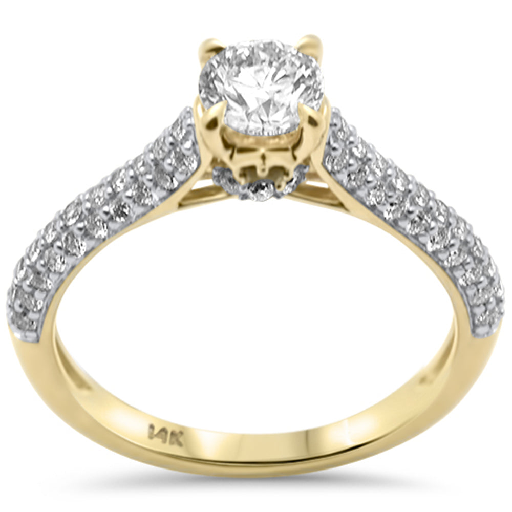 Anillo De Diamante En Oro Amarillo De 14K 1.04 Ct