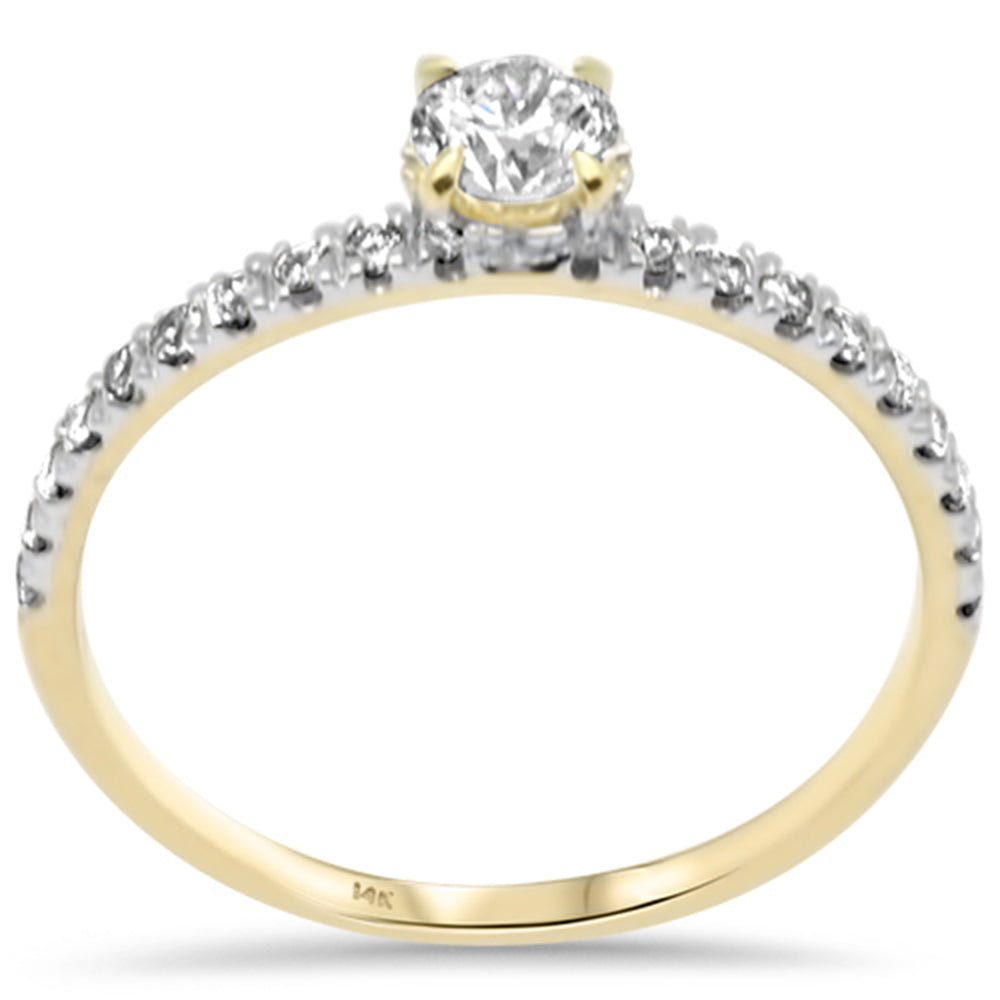Anillo De Diamante En Oro Amarillo De 14K .53Ct