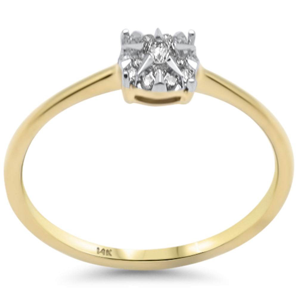 Anillo De Diamante En Oro Amarillo De 14K .10Ct