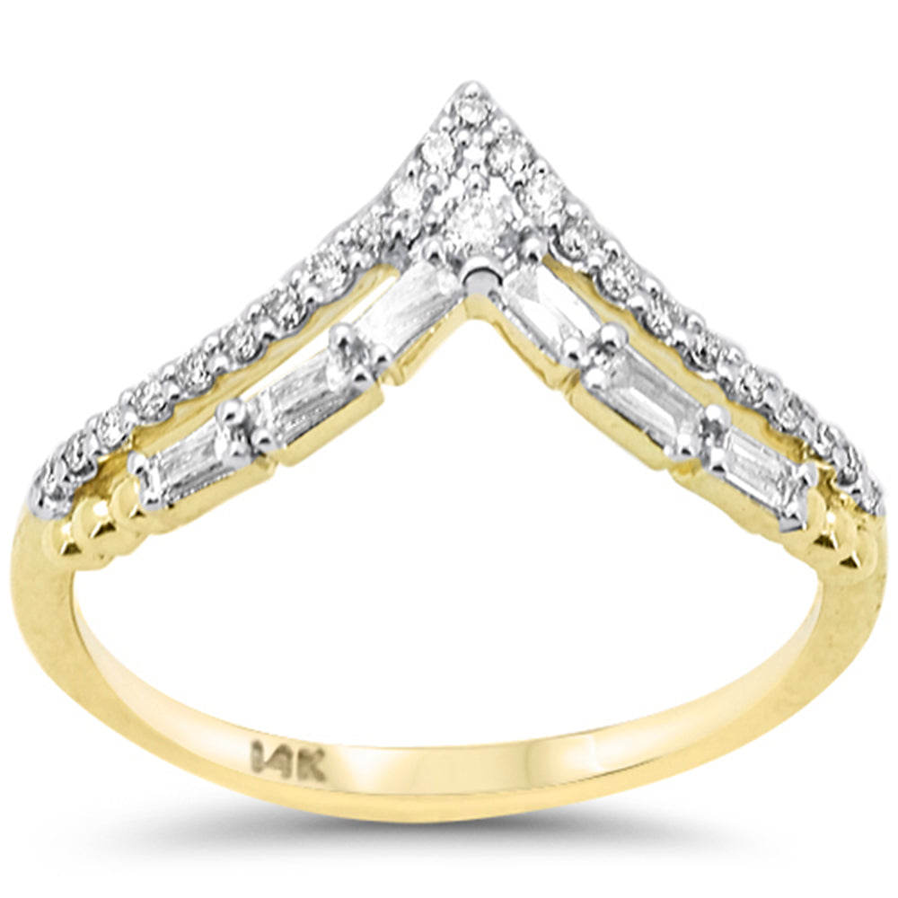 Anillo De Diamante En Oro Amarillo De 14K 0.27 Ct
