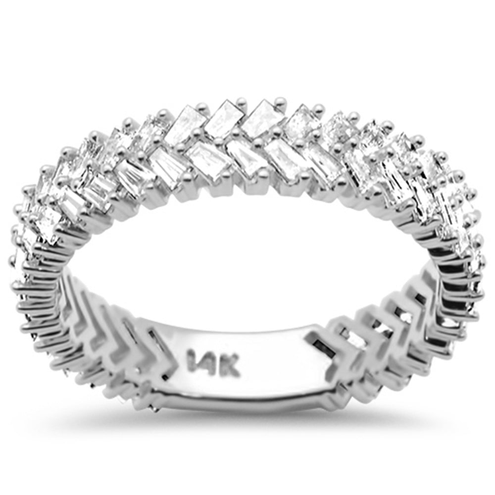 Anillo De Diamante En Oro Blanco De 14K .88Ct
