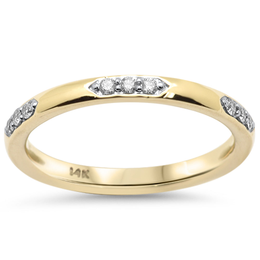 Anillo De Diamante En Oro Amarillo De 14K .12Ct