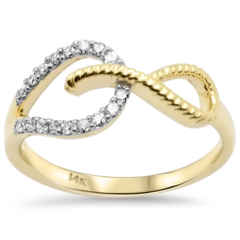 Anillo De Diamante En Oro Amarillo De 14K .15Ct