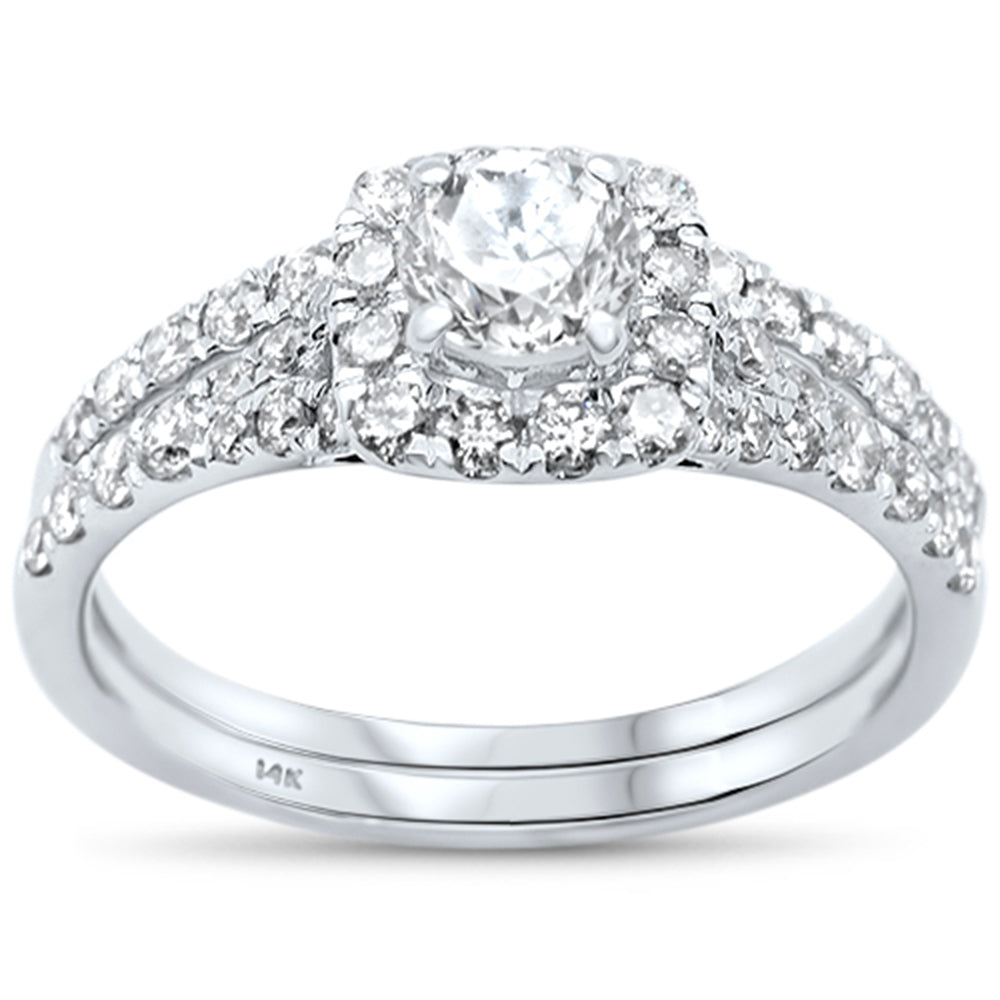 Anillo De Diamante En Oro Blanco De 14K 1.24Ct
