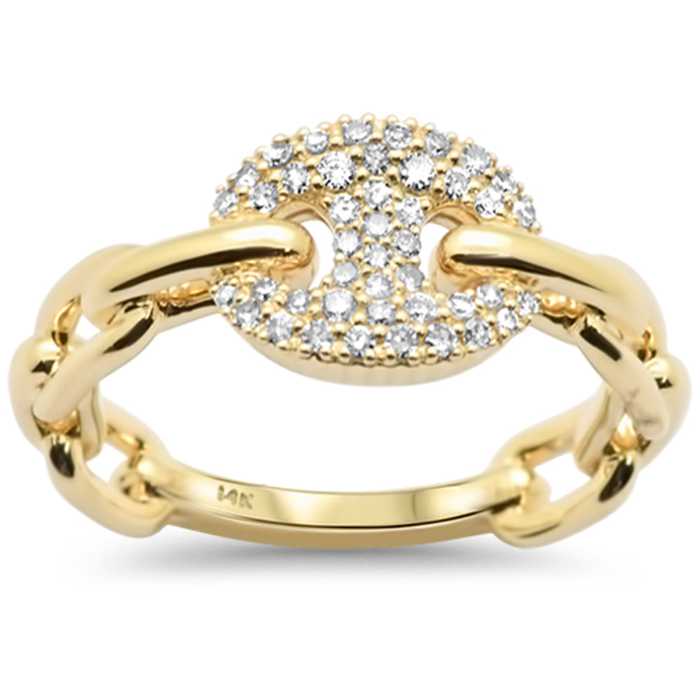 Anillo Mariner Link De Diamante En Oro Amarillo De 14K .25Ct