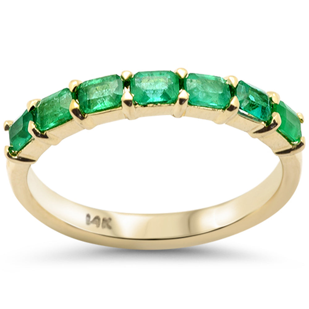 Anillo De Esmeralda Y Piedra Preciosa En Oro Amarillo De 14K .61Ct
