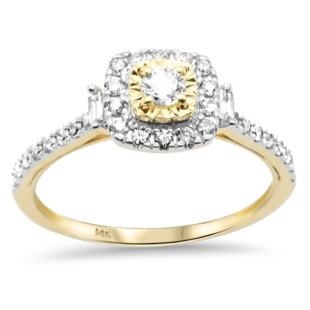 Anillo De Diamante En Oro Amarillo De 14K .45Ct