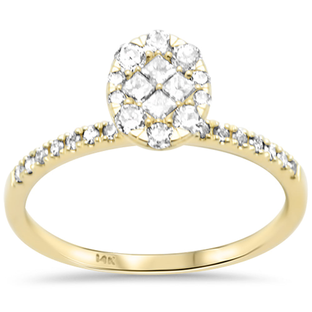 Anillo De Diamante En Oro Amarillo De 14K .50Ct