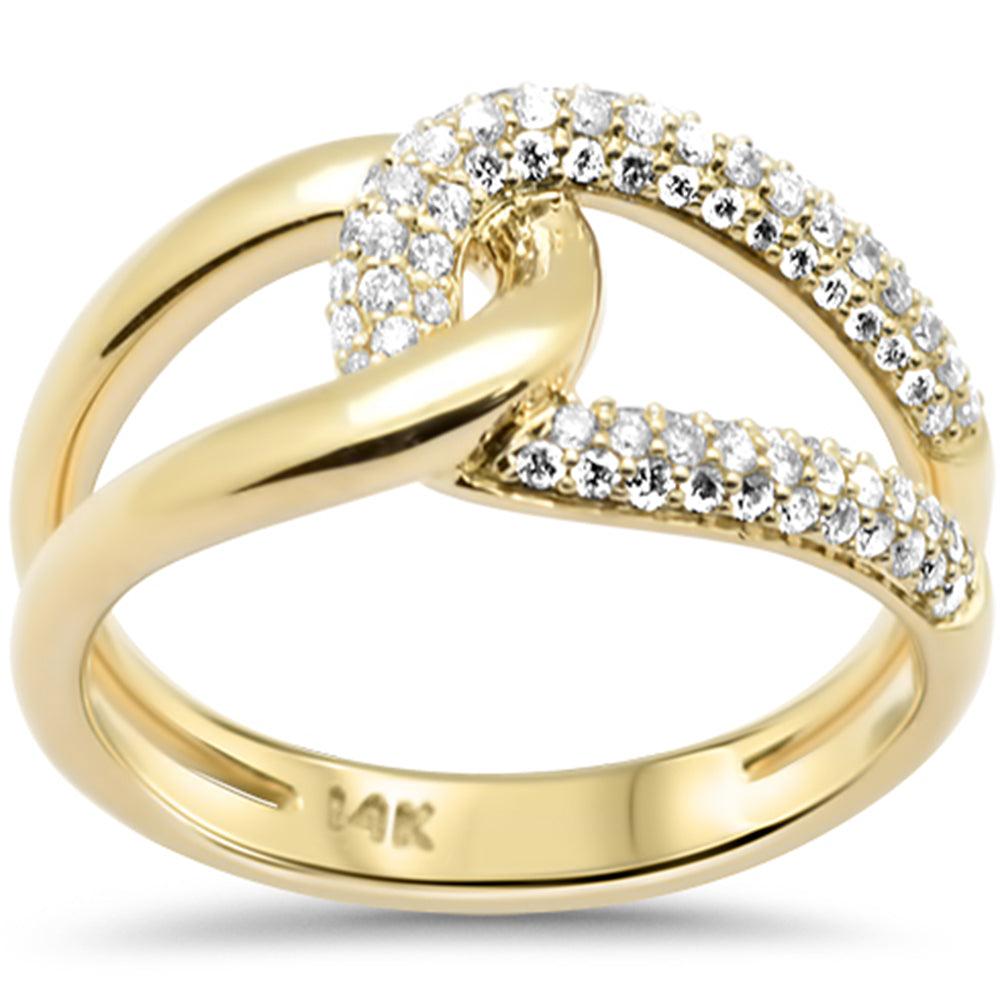 Anillo Infinito De Diamante En Oro Amarillo De 14K .33Ct