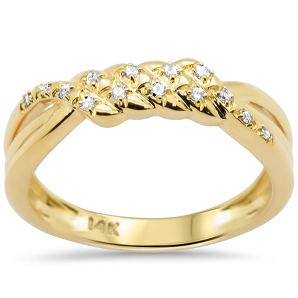 Anillo De Diamante En Oro Amarillo De 14K .09Ct