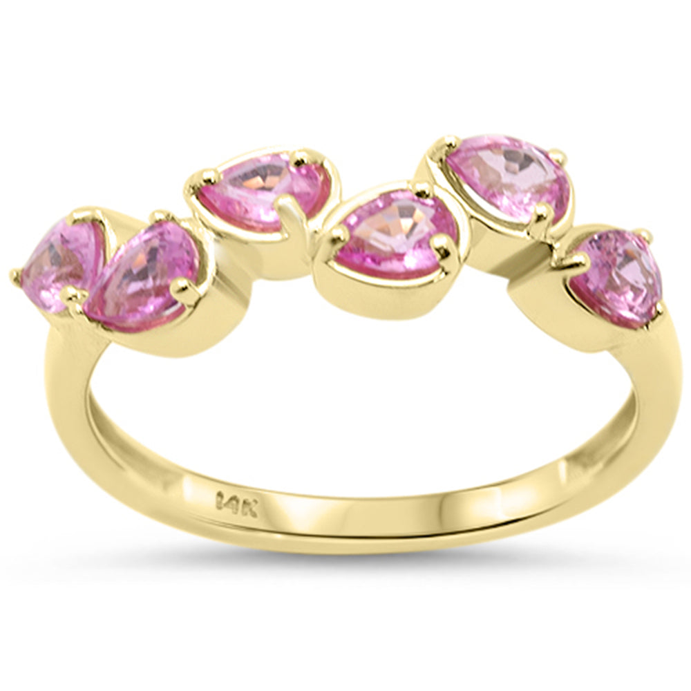 Anillo De Zafiro Rosa Y Piedra Preciosa En Oro Amarillo De 14K 1.06Ct