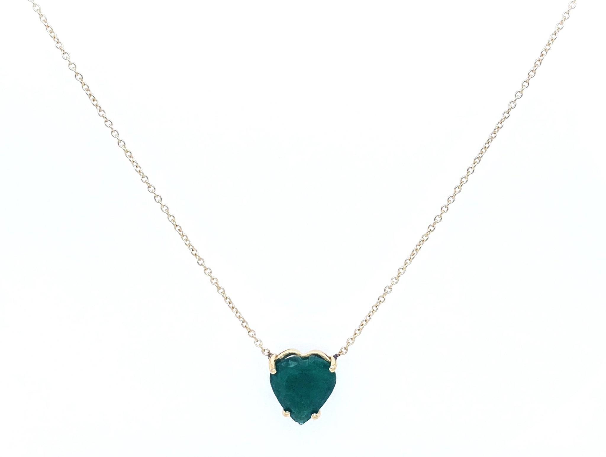 Collar En Oro Amarillo De 14K Con Esmeralda 2.15 Ct